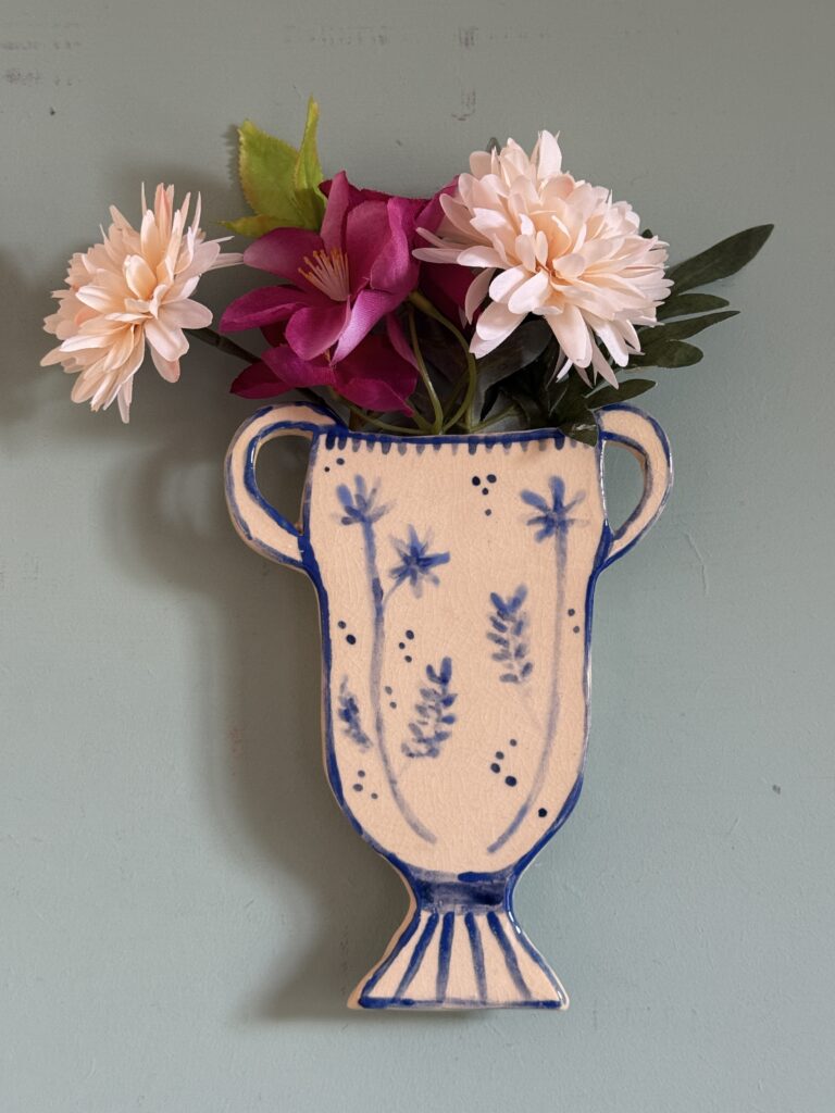 wandvaasje blauw